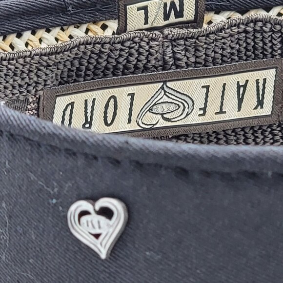 Kate Lord Womens Straw Sun Visor With Black Fabric Bow Accent - Picture 6 of 8